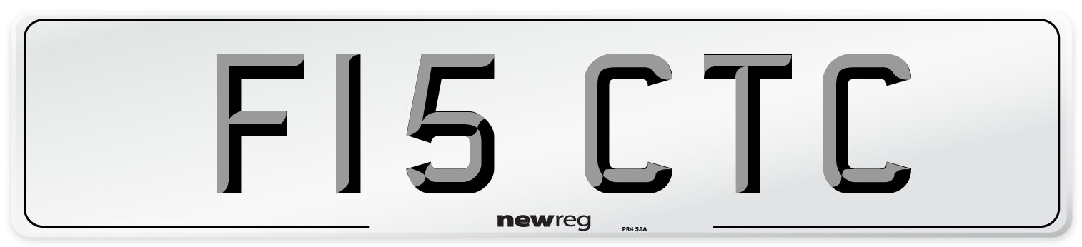 F15 CTC Number Plate from New Reg